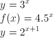 More examples of exponential functions