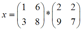 example of matrix multiplication