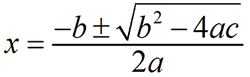 The Quadratic Formula