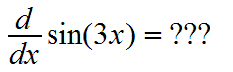 derivative of sin(3x)