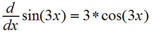 the derivative of sine is cosine