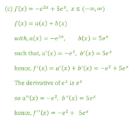 Derivative Of E^(2X)+5E^x Domain Of X (-Infinity, Infinity) | Free Math  Help Forum